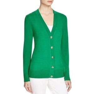 Tory Burch Green Cardigan Sweater V-Neck XS